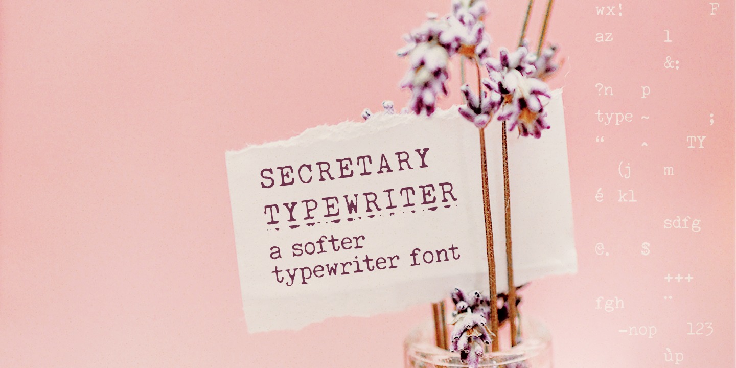 Przykładowa czcionka Secretary Typewriter #1